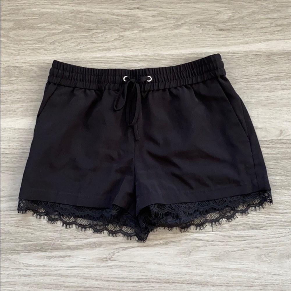 Express Black Drawstring Shorts